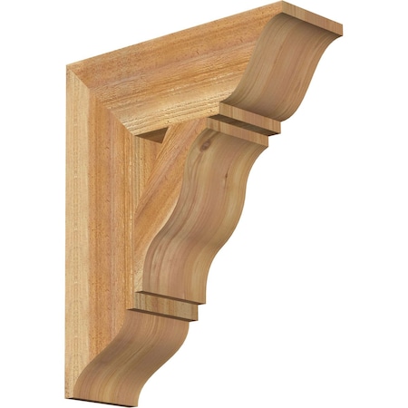 Ekena Millwork Funston Traditional Rough Sawn Bracket, Western Red Cedar, 6"W x 18"D x 22"H BKT06X18X22FST01RWR